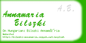 annamaria bilszki business card